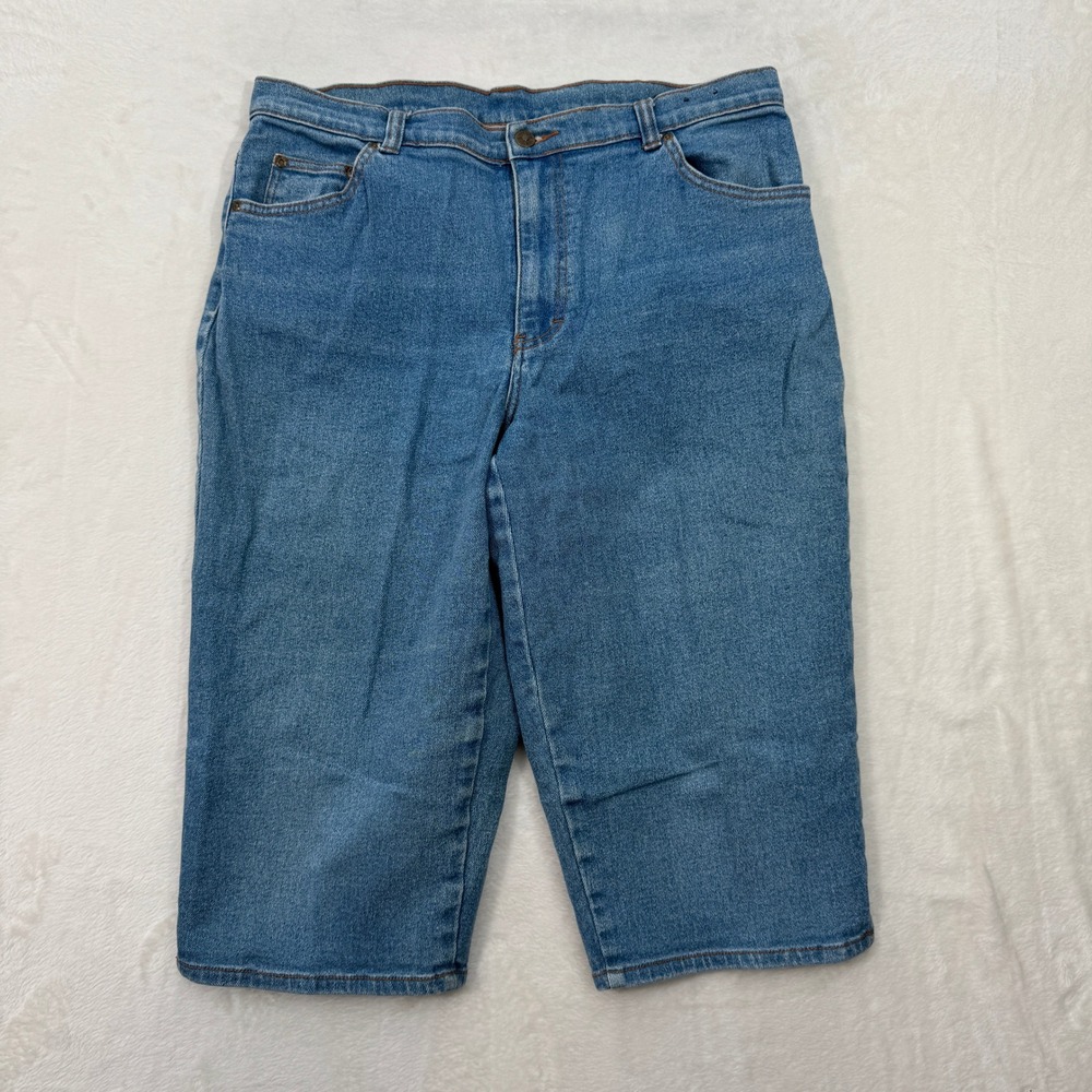 Style & co. Denim Shorts Womens 12P Blue Bermuda Petite Mid Rise Stretch Mom